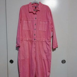 🎀 NWT Old Navy Barbie Pink Jumpsuit XL Petite 🎀